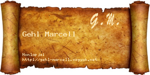Gehl Marcell névjegykártya
